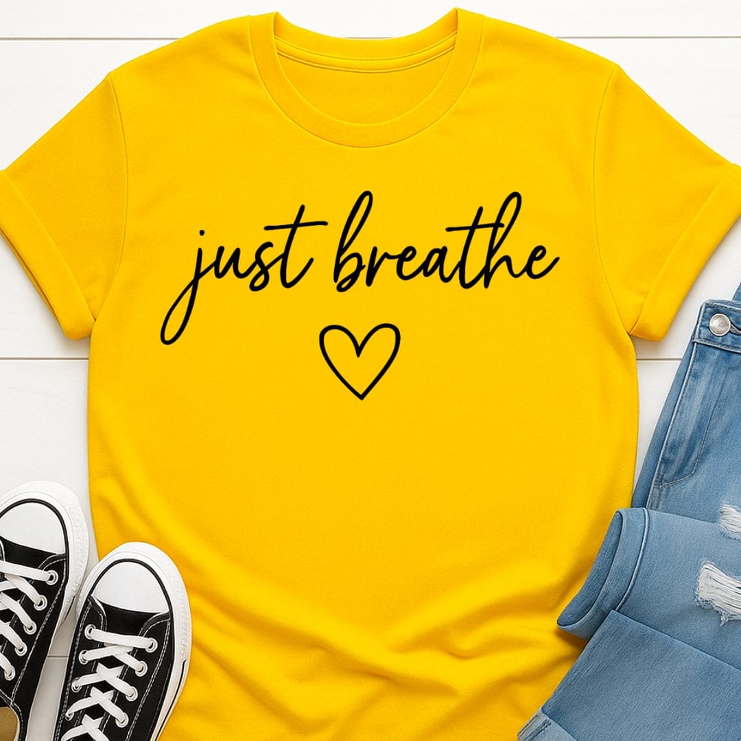 Just Breathe Heart Tee