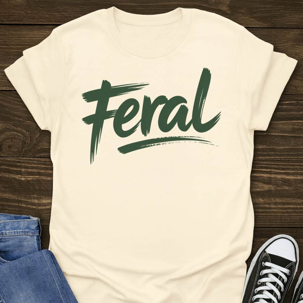 Feral Green Design T-shirt