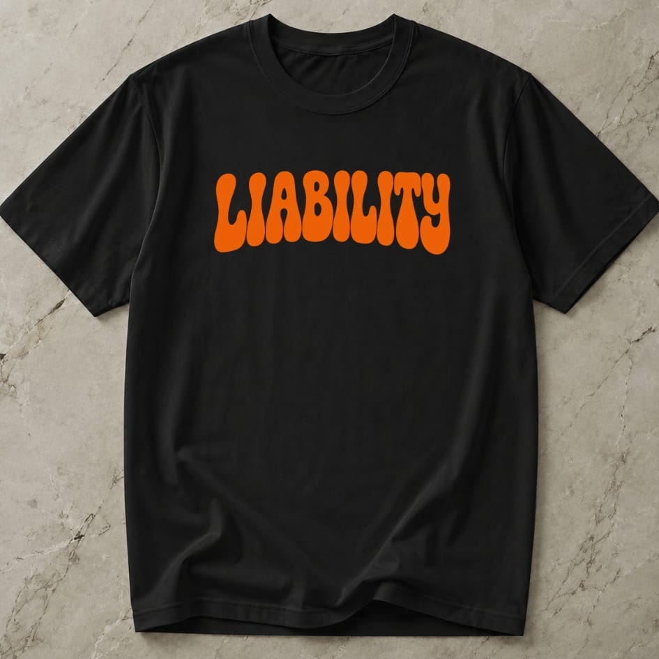 Liability Orange Design Tee