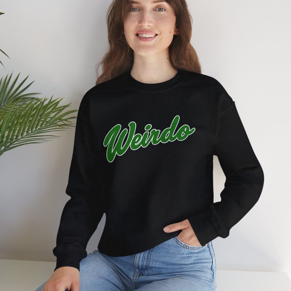 Weirdo Green Design Sweatshirt