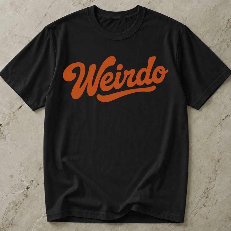 Weirdo Orange Design Tee