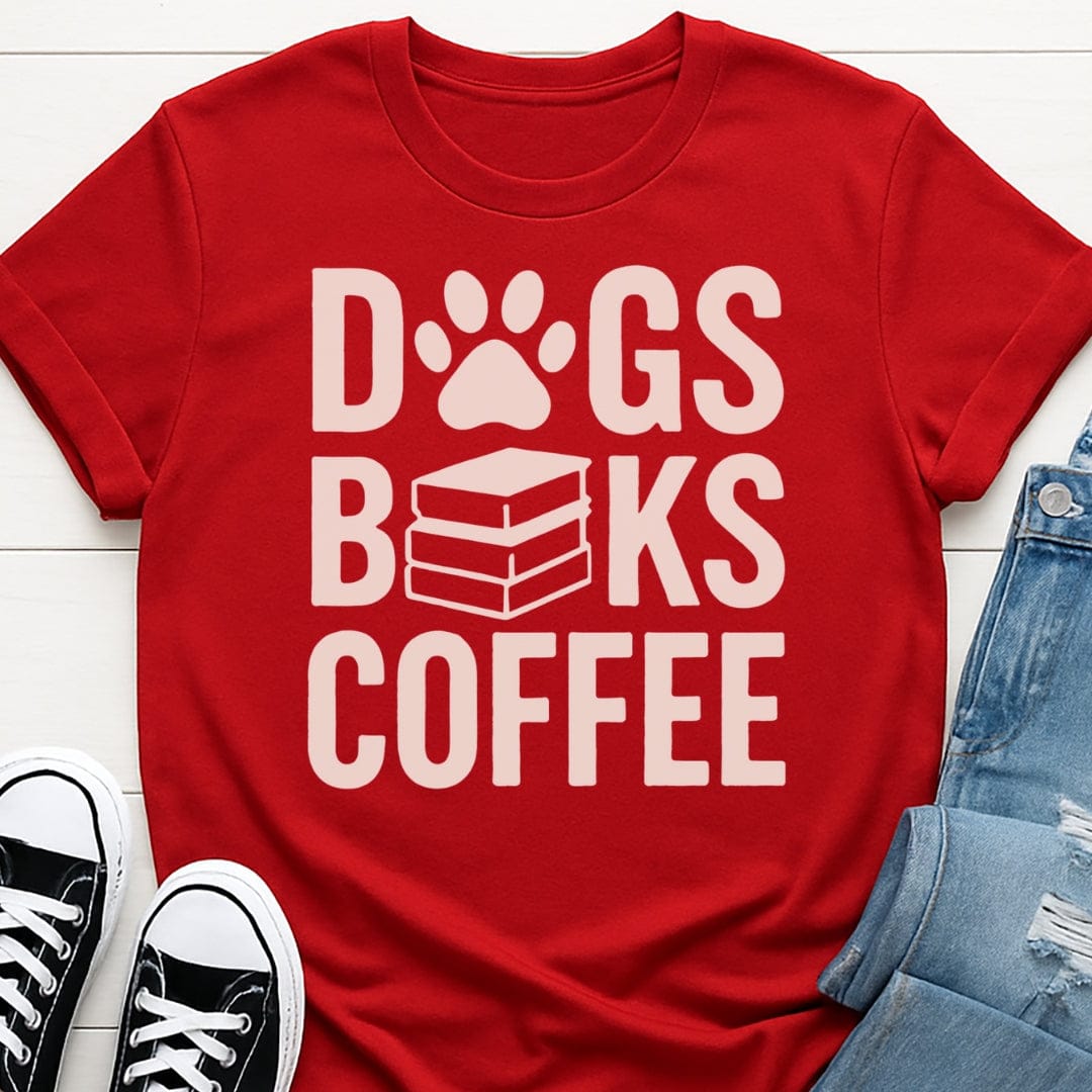 Dogs, Books, Coffee Tee