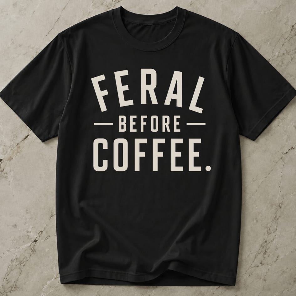 Feral Before Coffee T-shirt