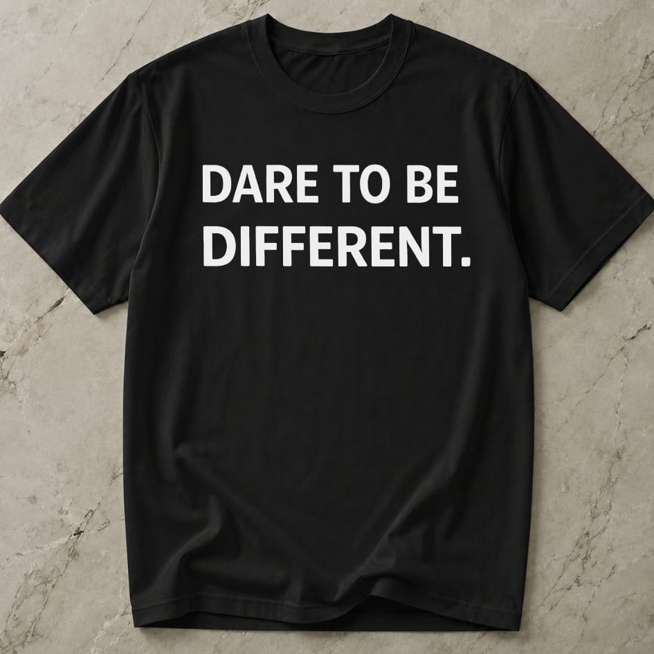 Dare To Be Different Slogan T-shirt