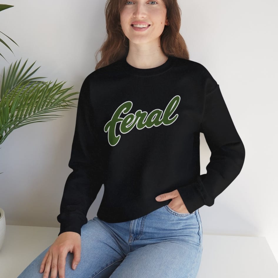 Feral Green Design Sweatshirt