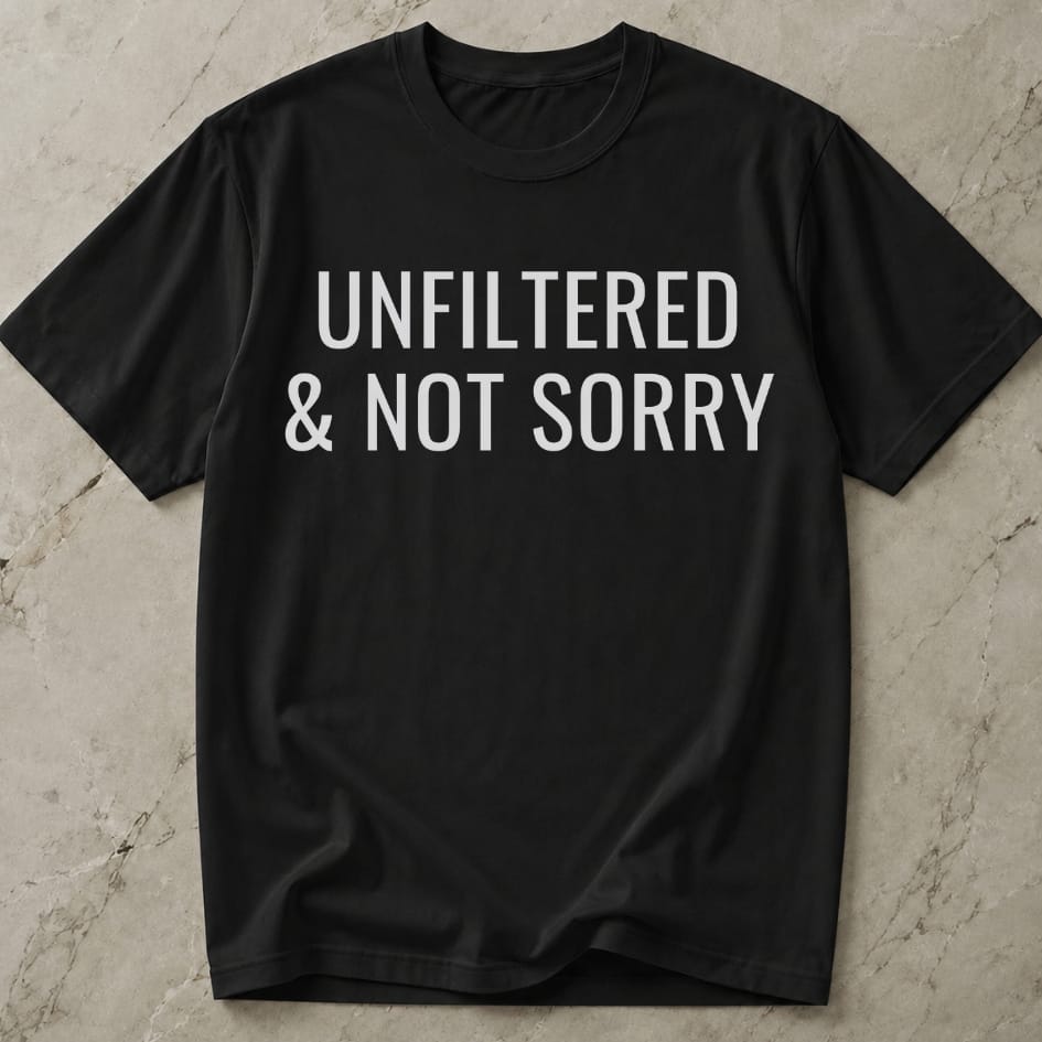 Unfiltered & Not Sorry T-shirt