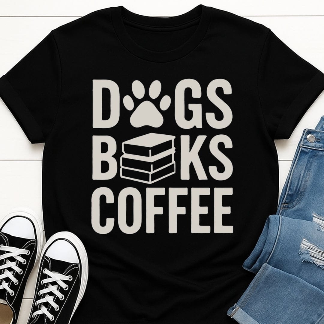 Dogs, Books, Coffee Tee