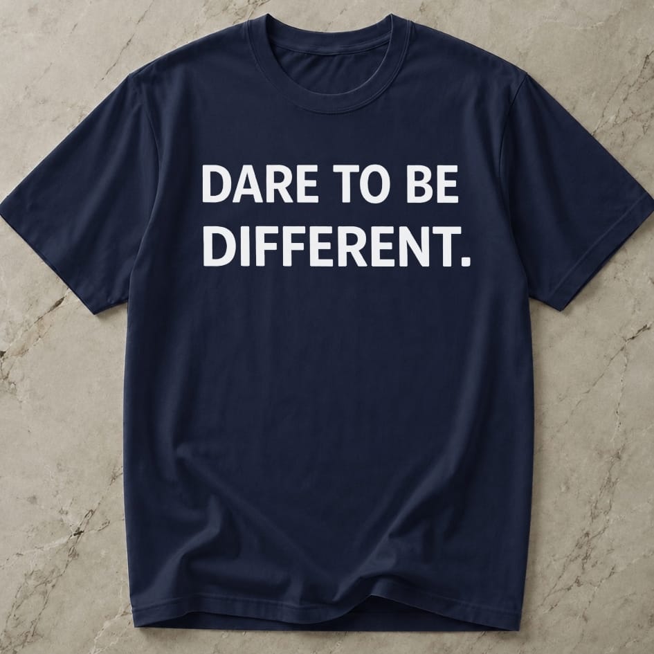 Dare To Be Different Slogan T-shirt