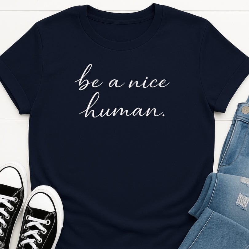 Be A Nice Human Handwritten Tee