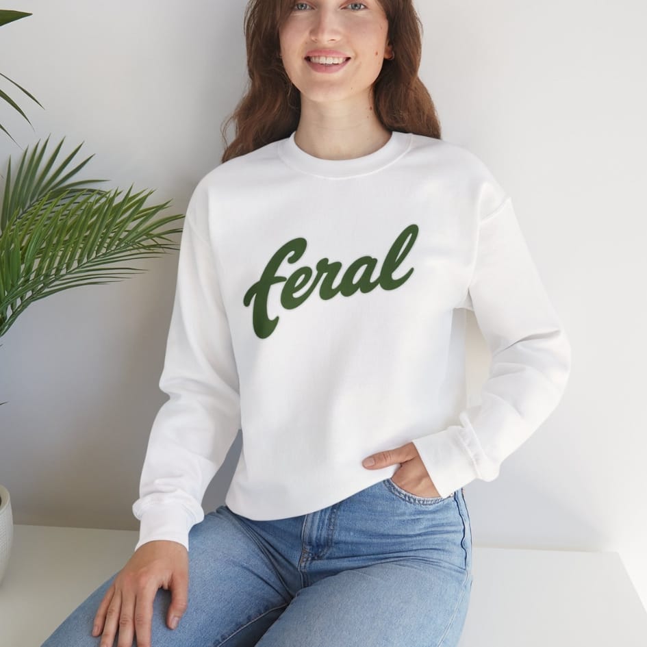 Feral Green Design Sweatshirt