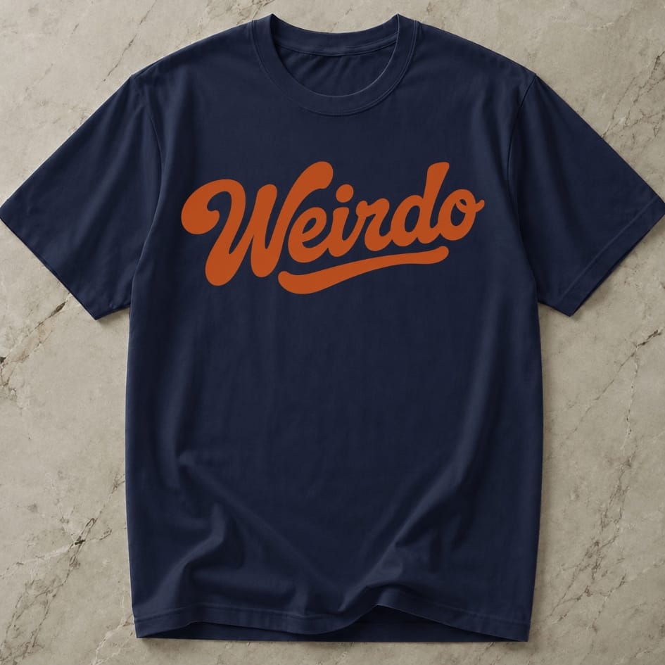 Weirdo Orange Design Tee