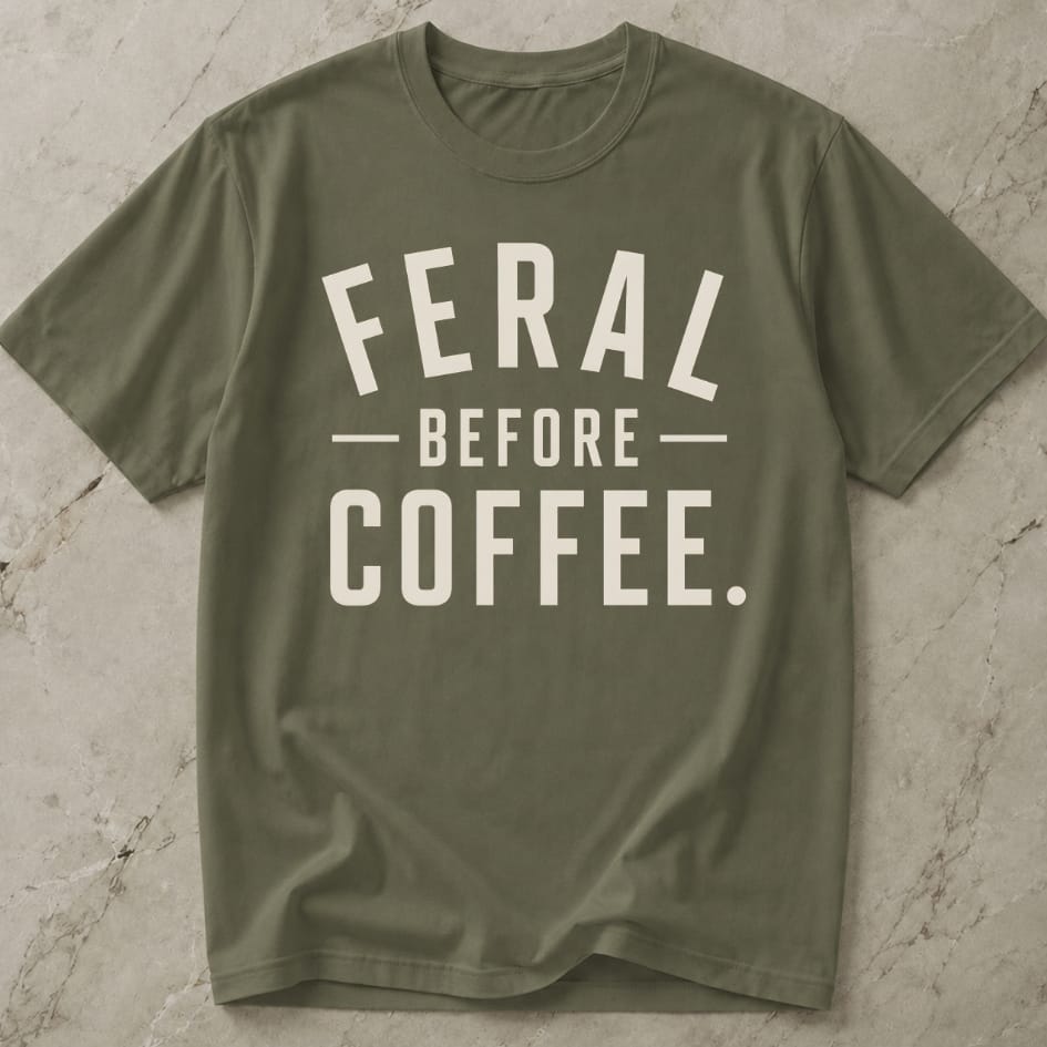 Feral Before Coffee T-shirt