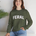 Feral White Design Sweatshirt