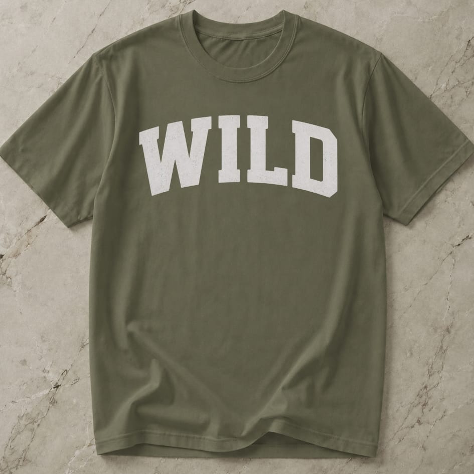 Wild White Design T-shirt