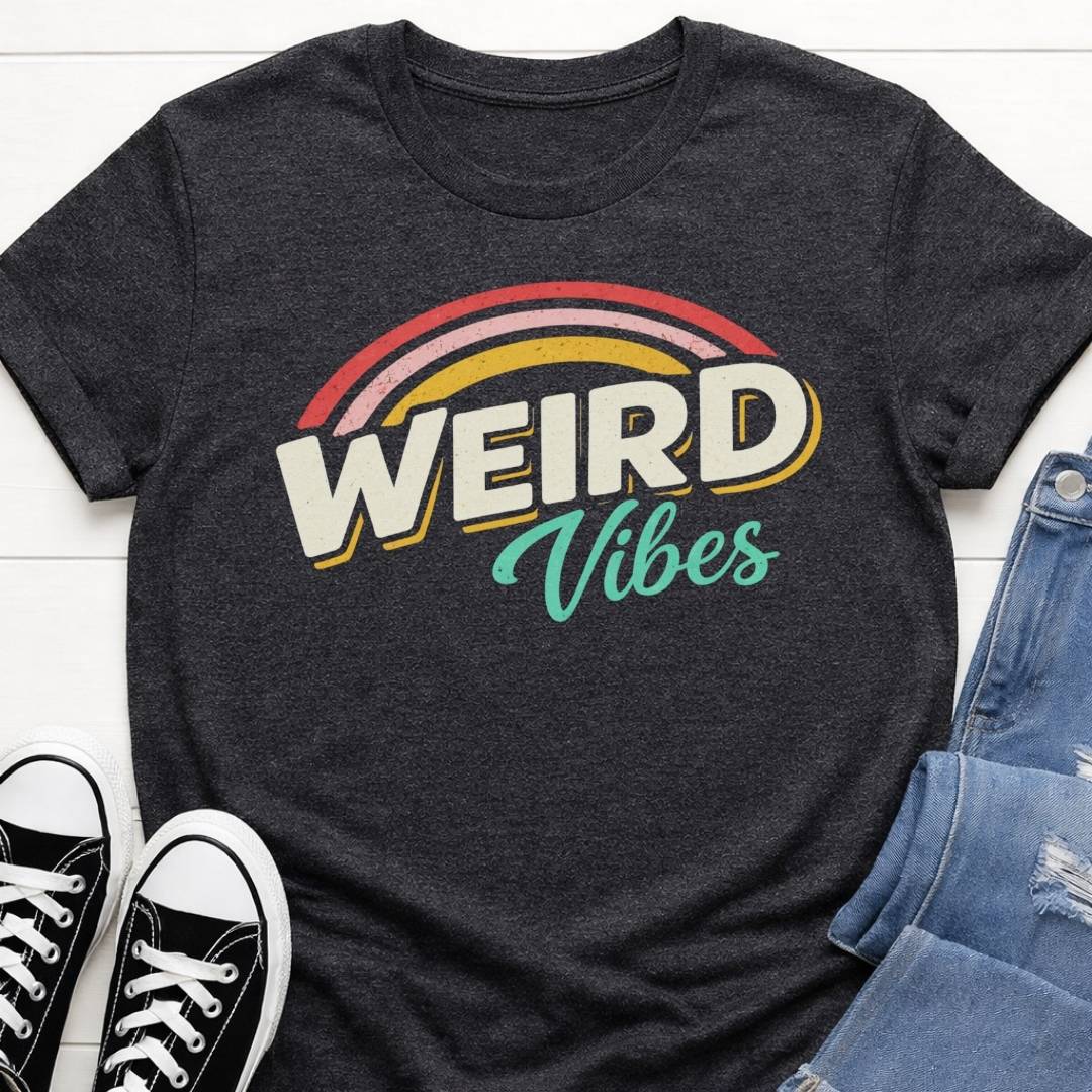 Weird Vibes Slogan T-shirt