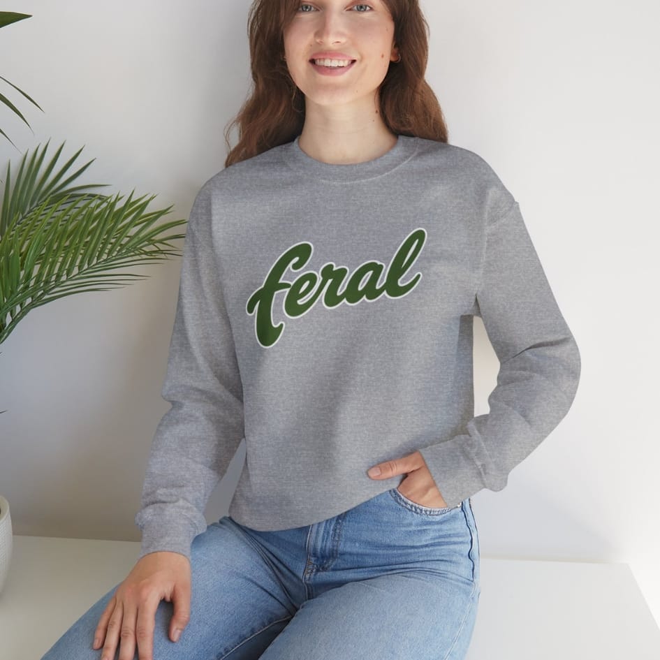 Feral Green Design Sweatshirt