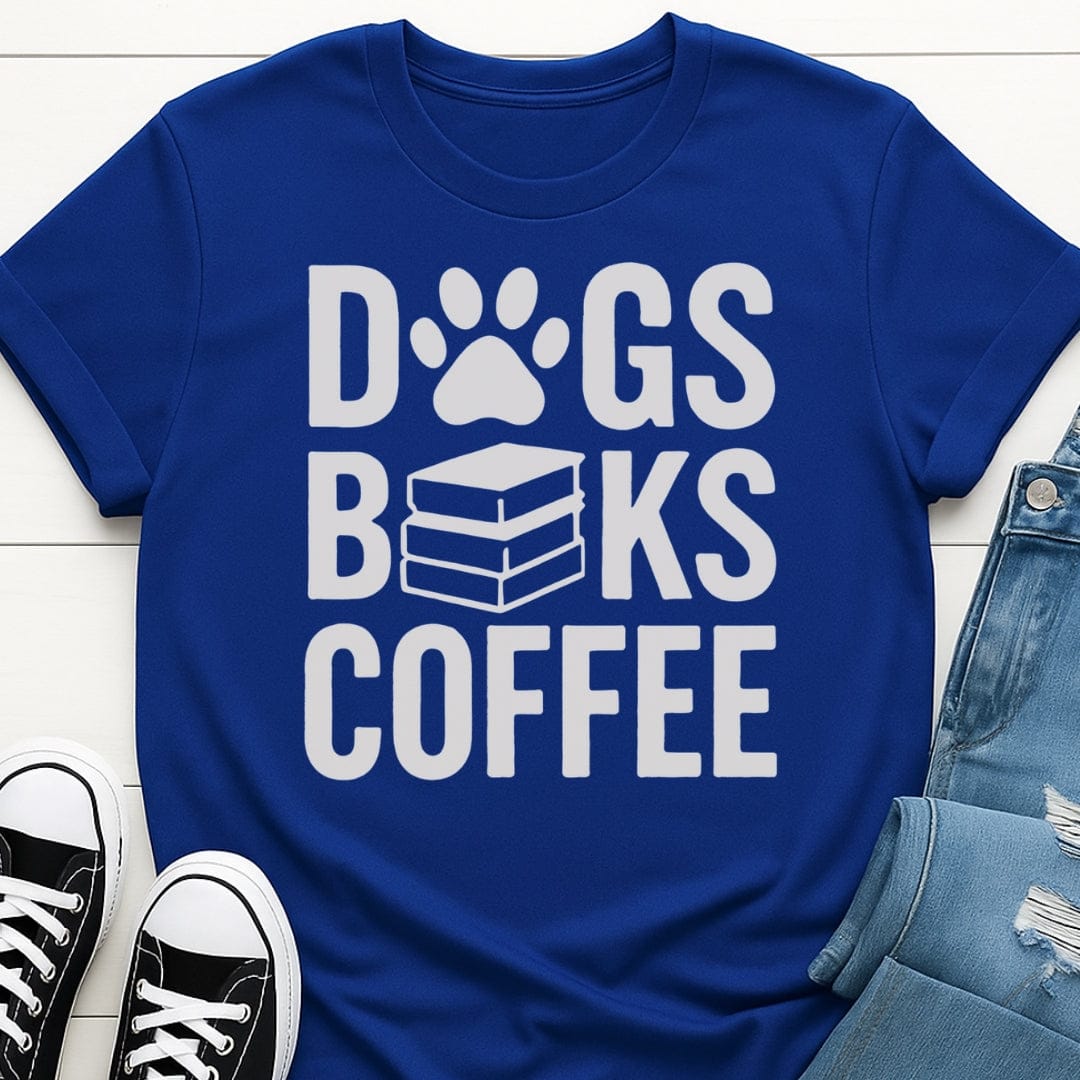 Dogs, Books, Coffee Tee