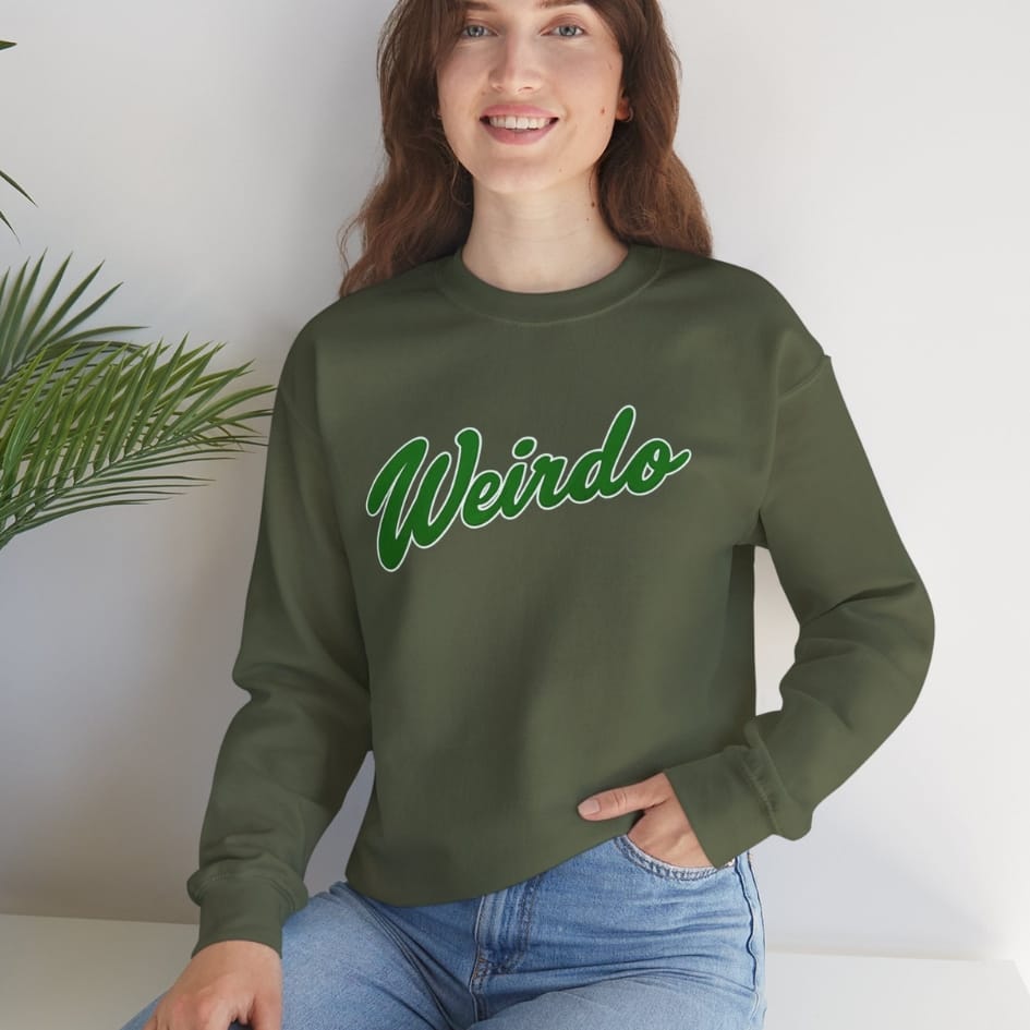 Weirdo Green Design Sweatshirt