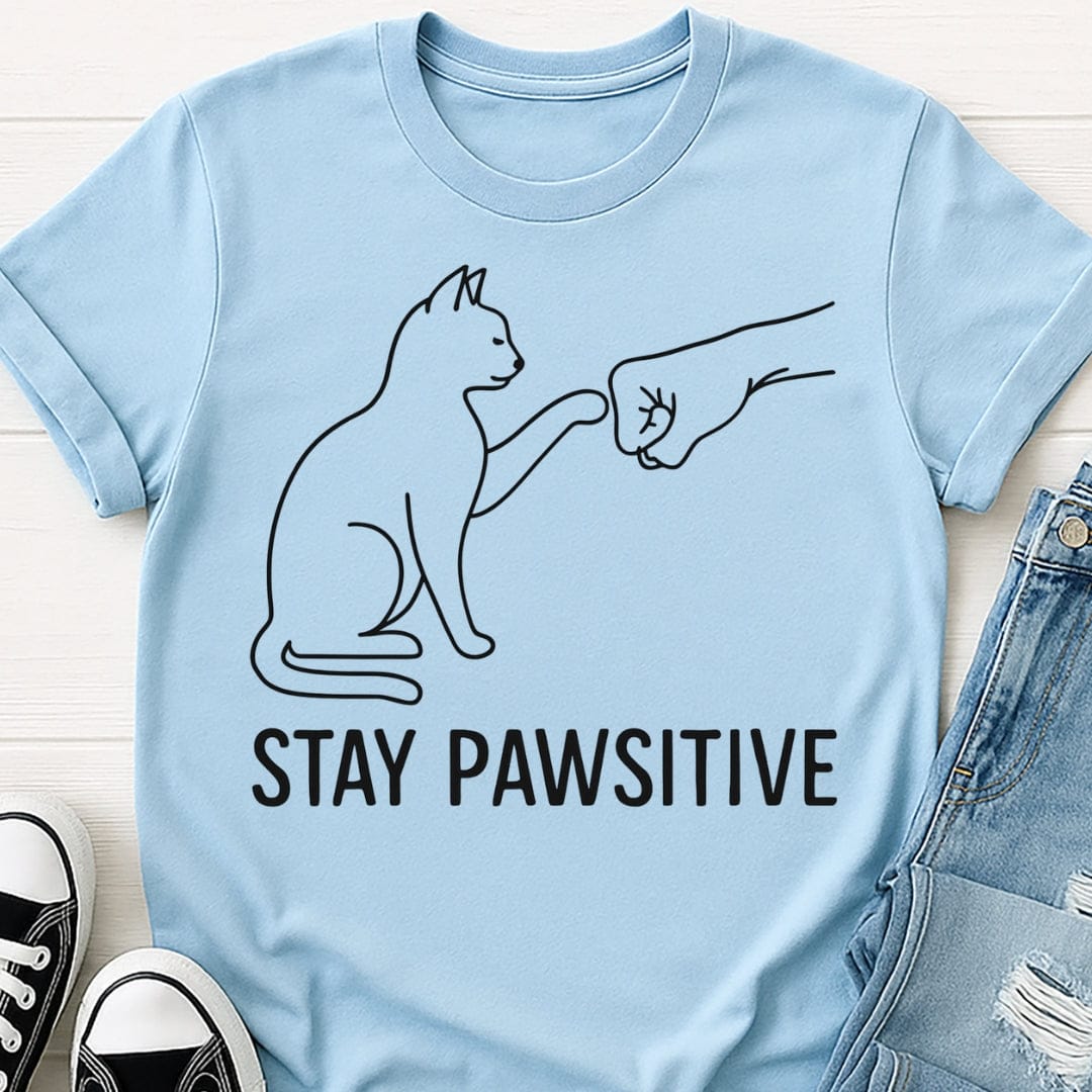 Stay Pawsitive Cat Tee