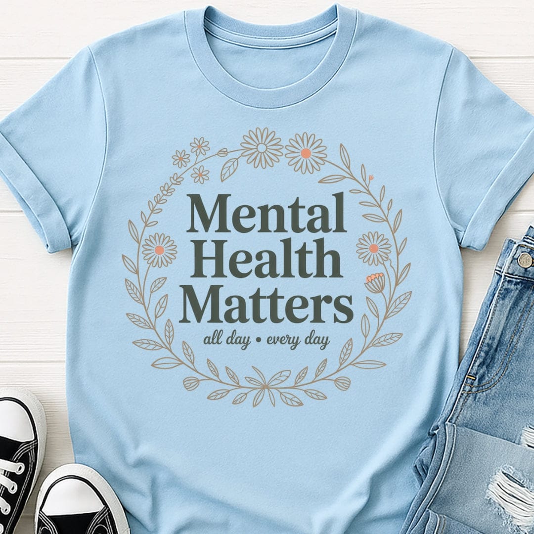 Mental Health Matters Flower Tee