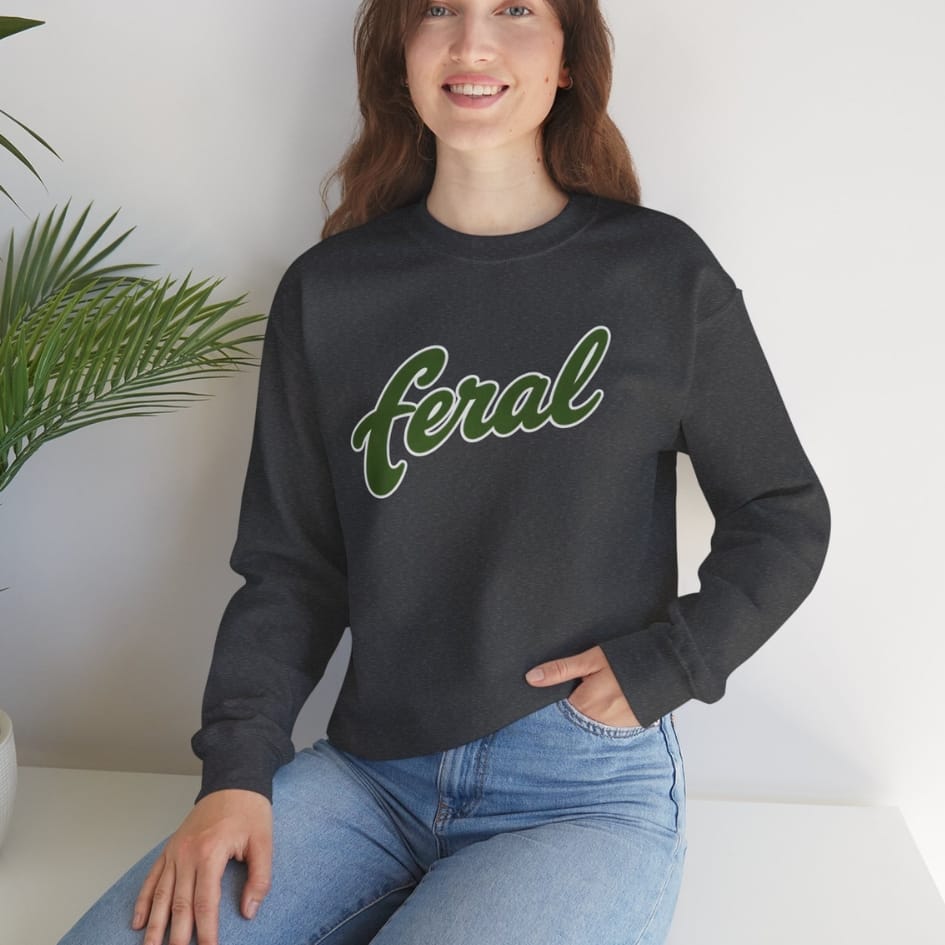 Feral Green Design Sweatshirt