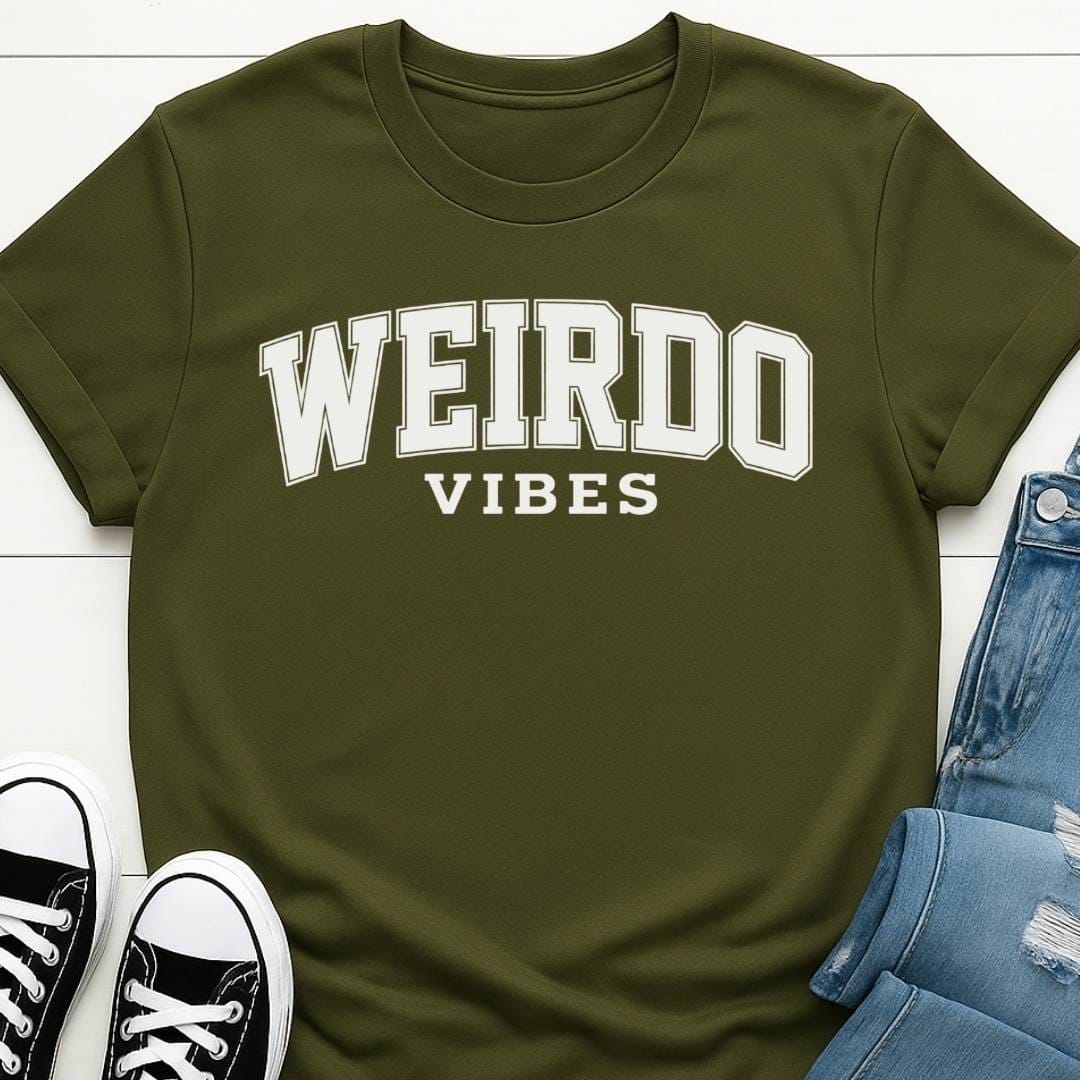 Weirdo Vibes Slogan T-shirt