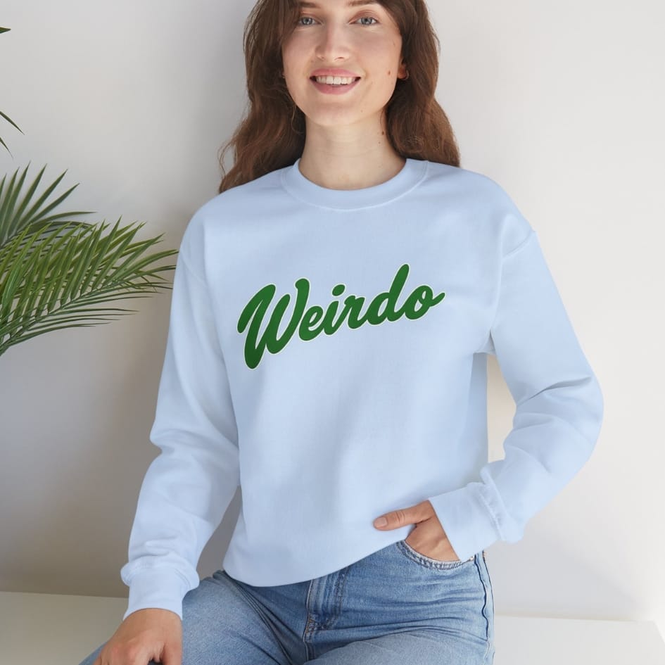 Weirdo Green Design Sweatshirt
