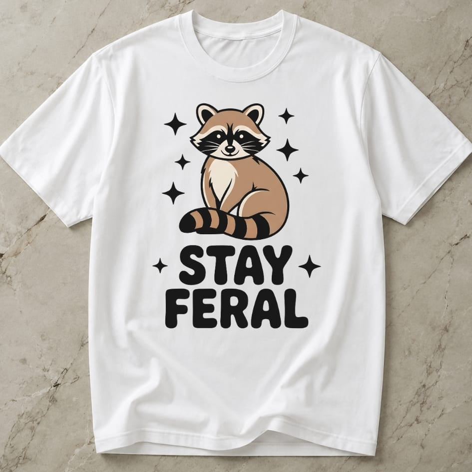 Stay Feral Raccoon T-shirt