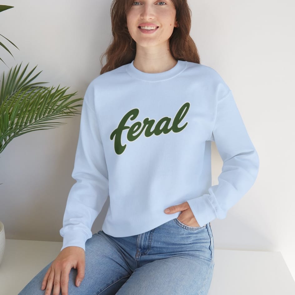 Feral Green Design Sweatshirt