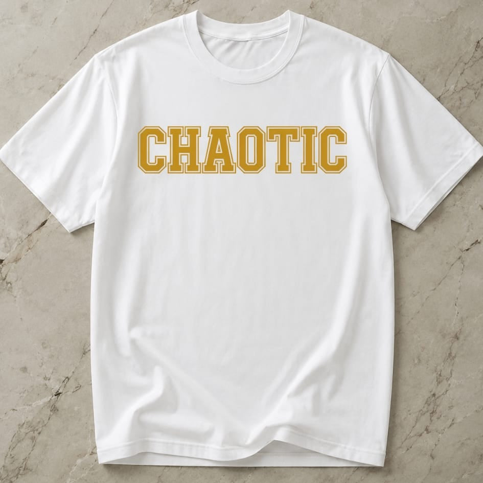 Chaotic Orange Design T-shirt