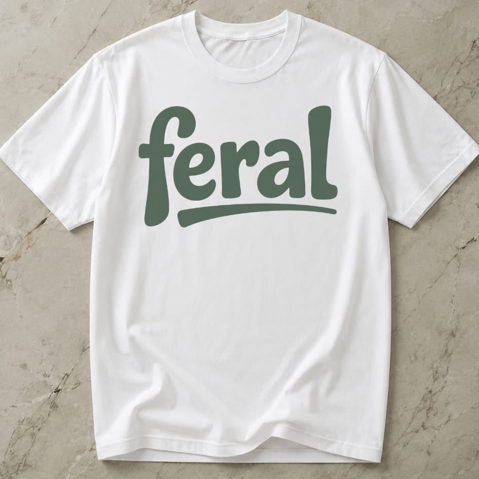Feral Green Design T-shirt