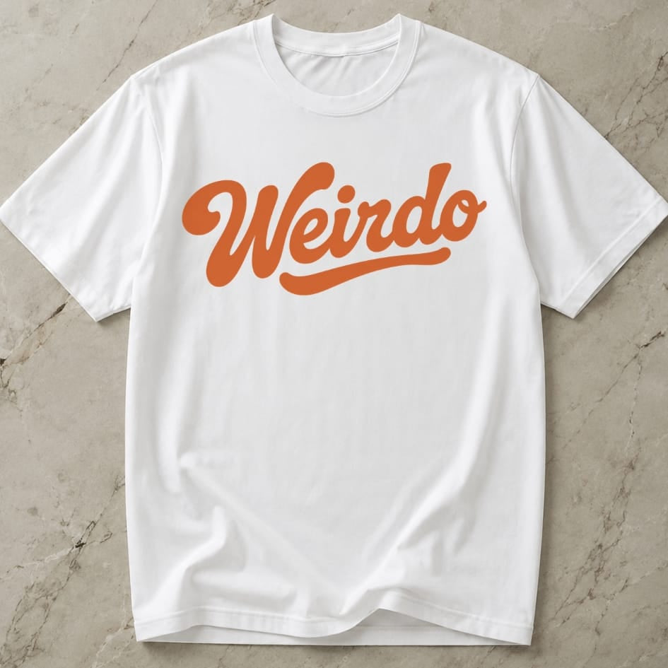 Weirdo Orange Design Tee