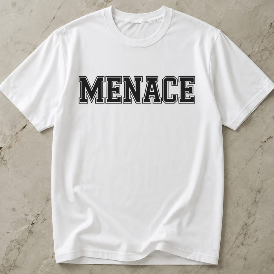 Menace Black Design T-shirt