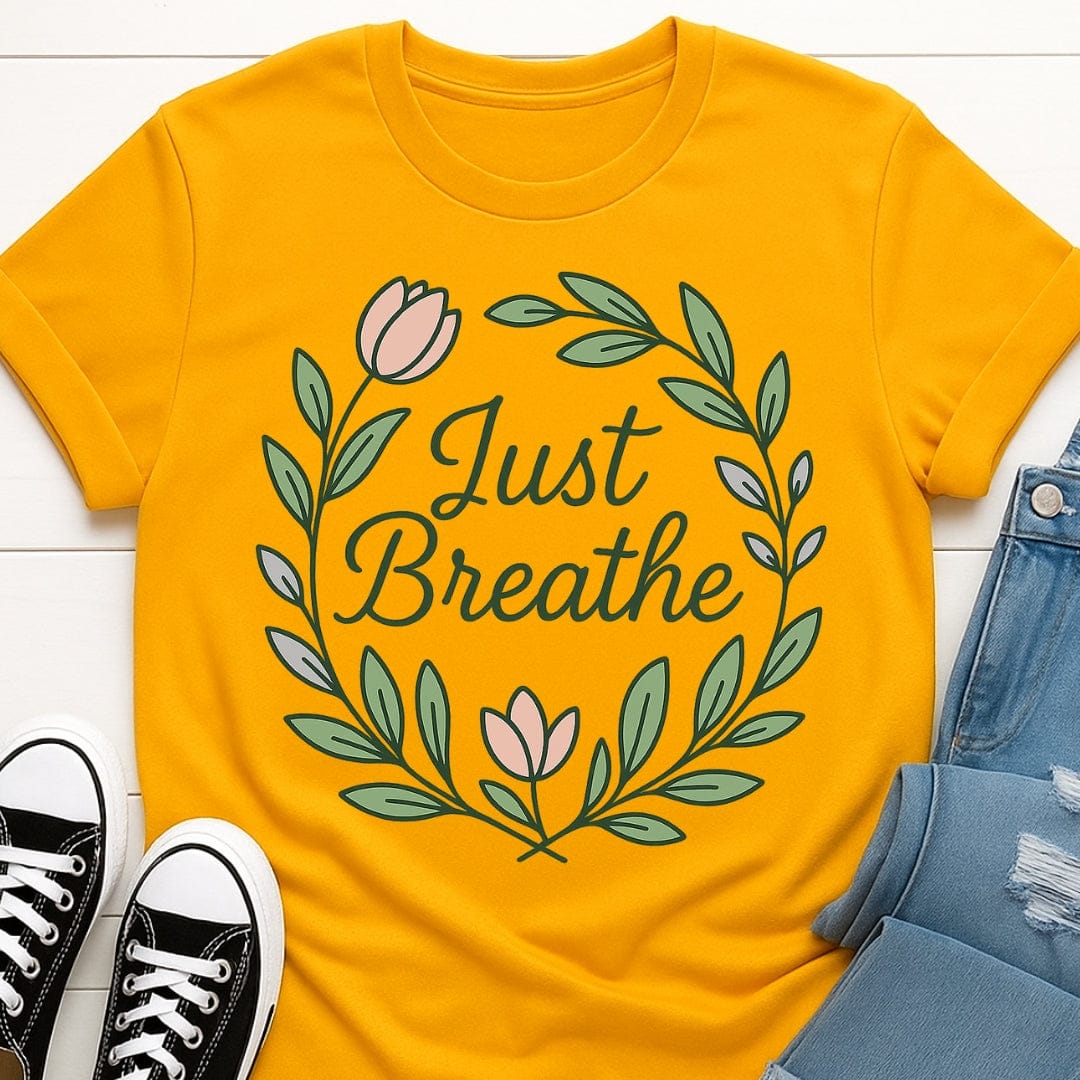 Just Breathe Flower Tee