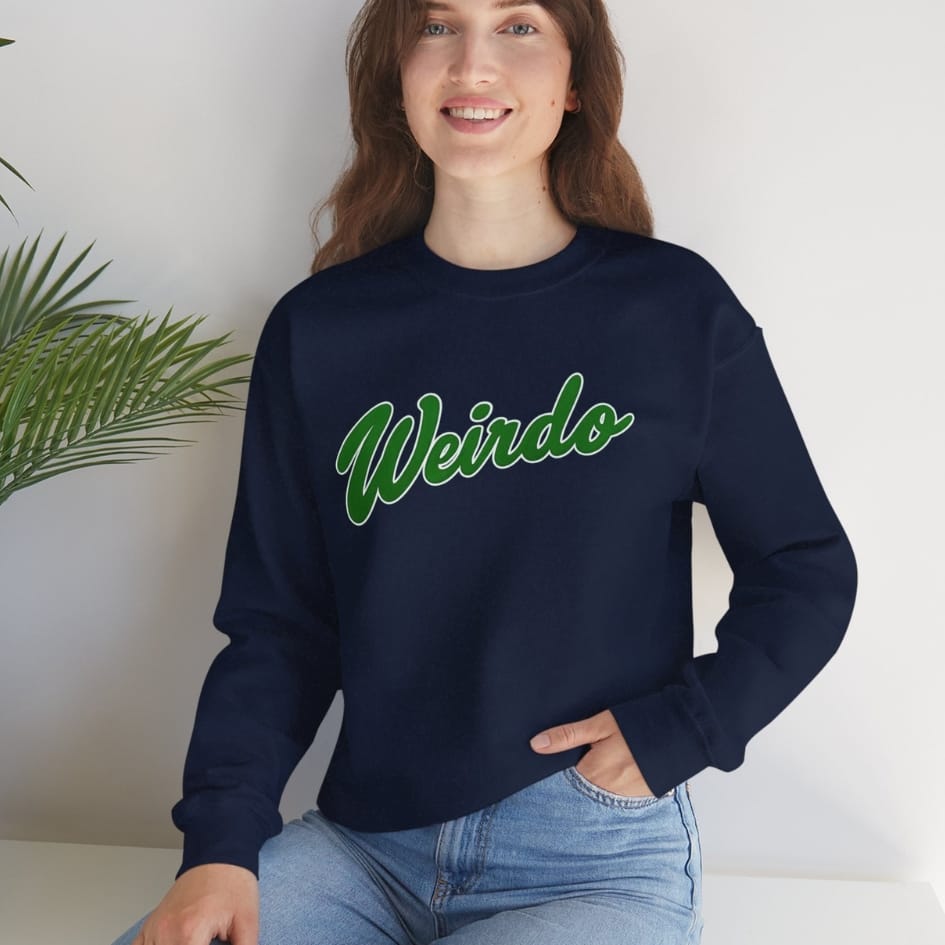Weirdo Green Design Sweatshirt