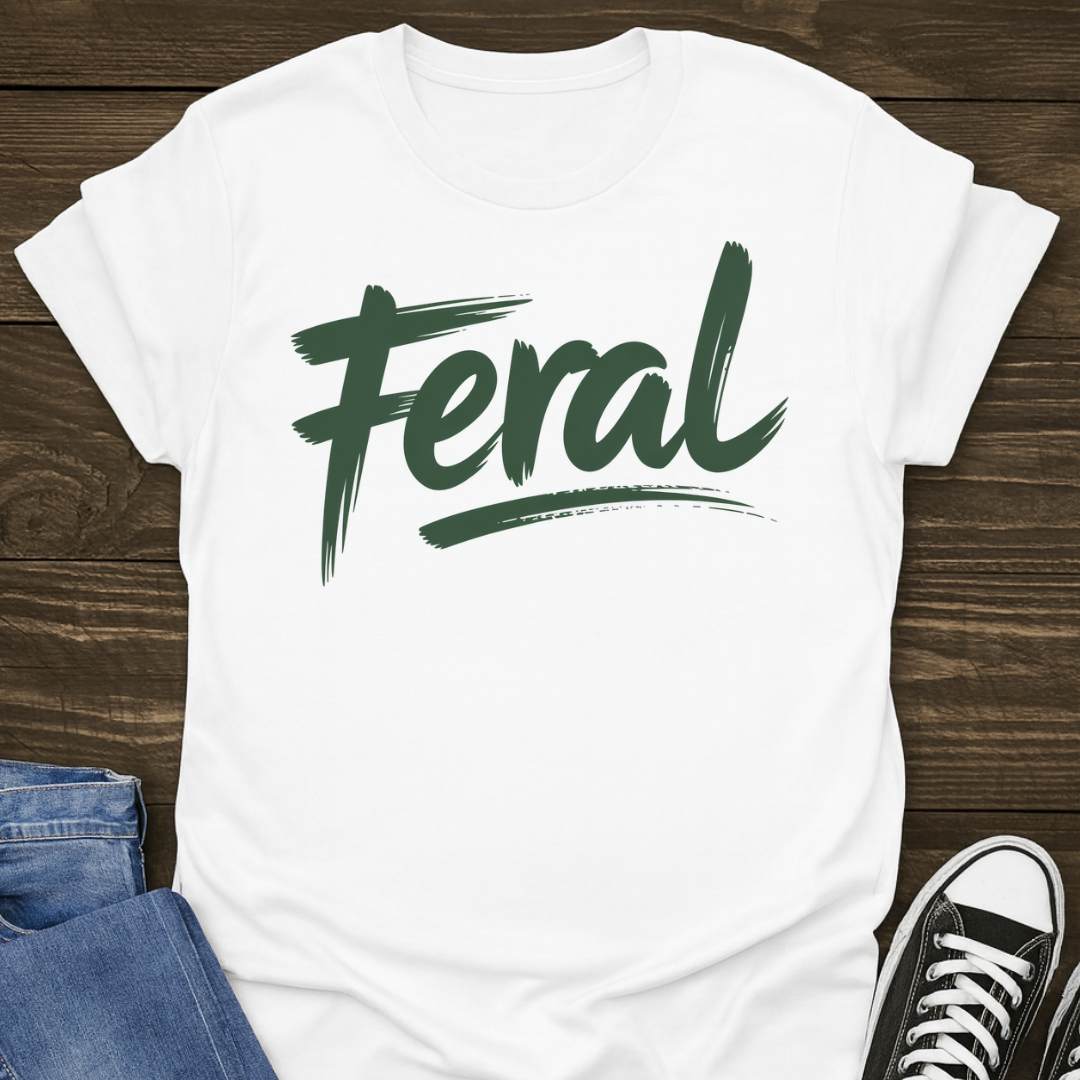 Feral Green Design T-shirt