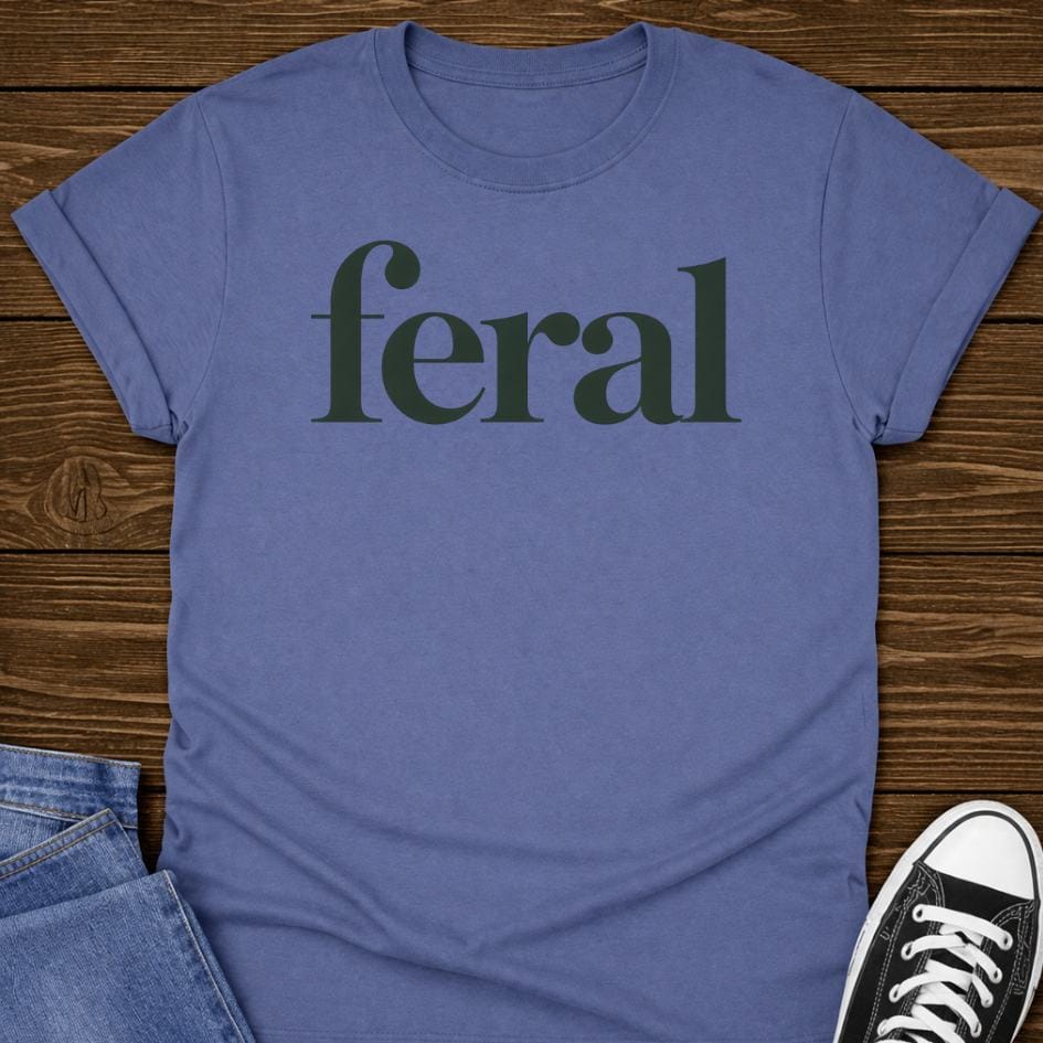 Feral Black Design T-shirt