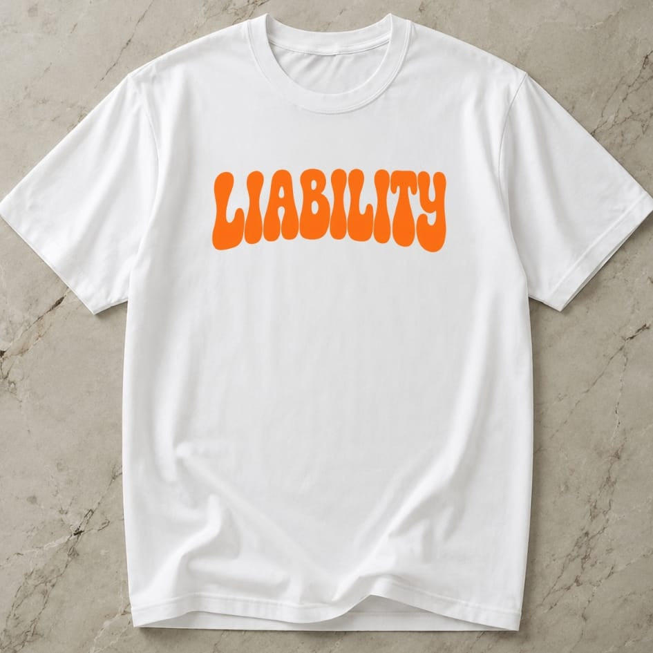 Liability Orange Design Tee