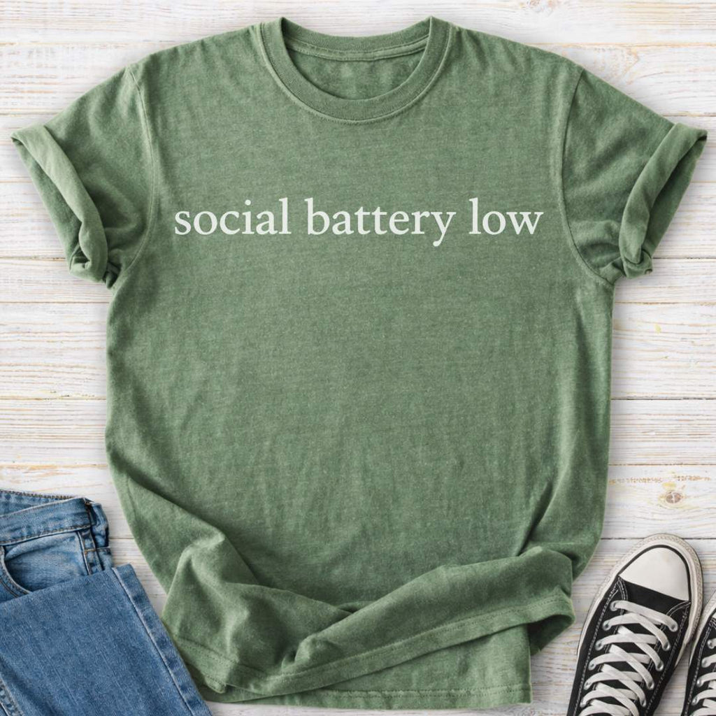 Social Battery Low Premium Tee