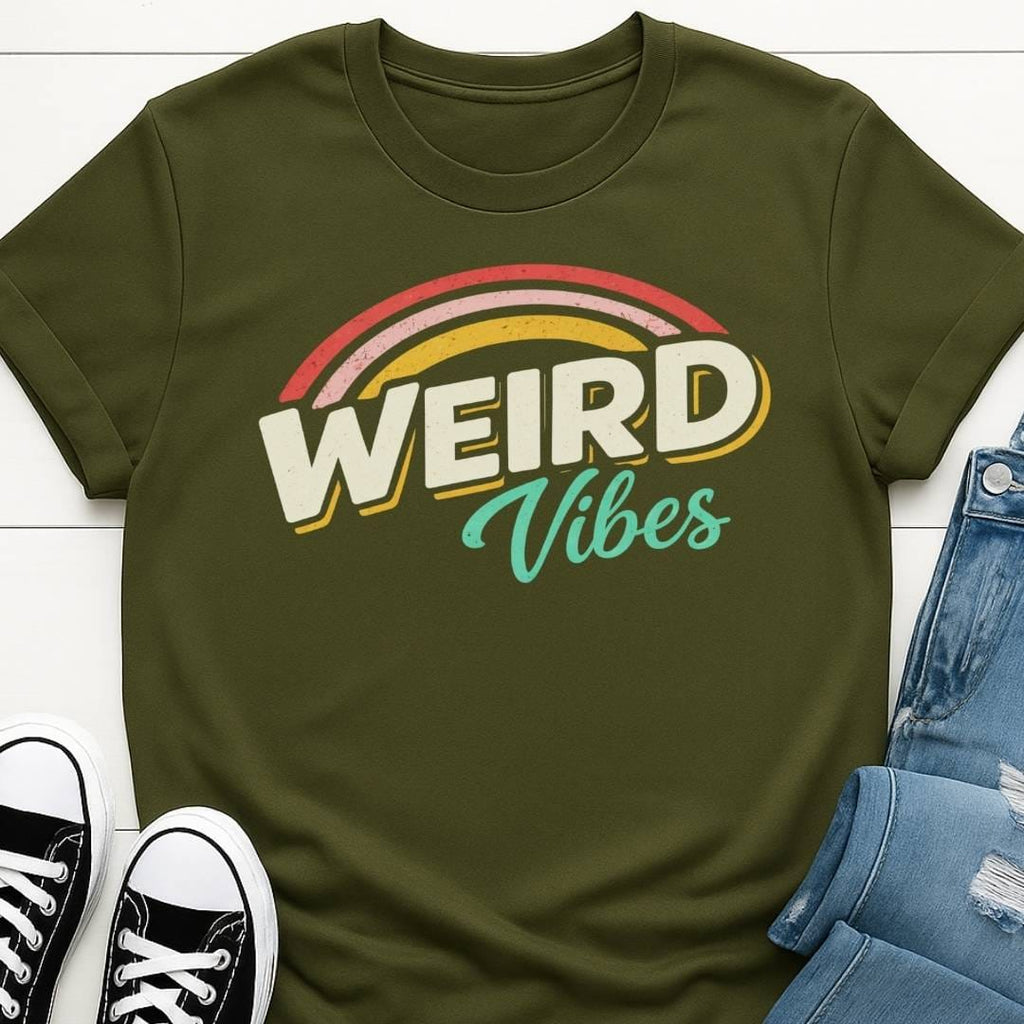 Weird Vibes Slogan T-shirt