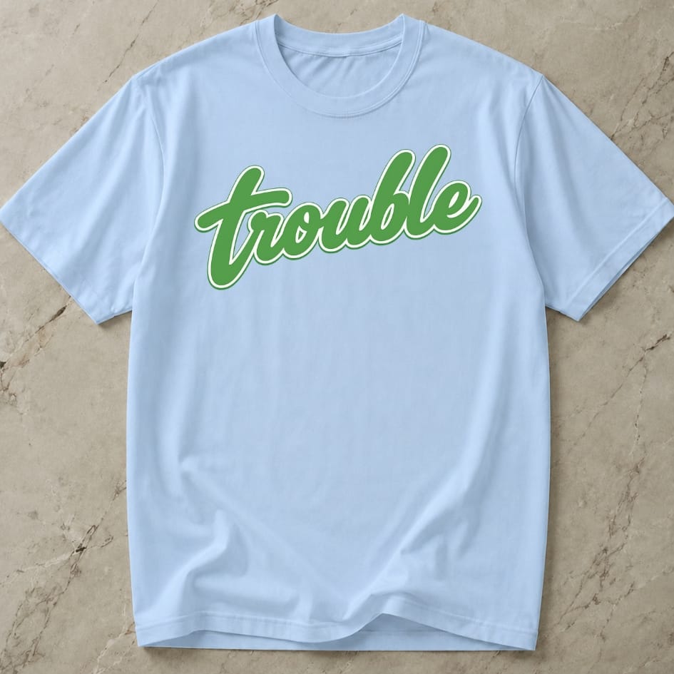 Trouble Green Design T-shirt