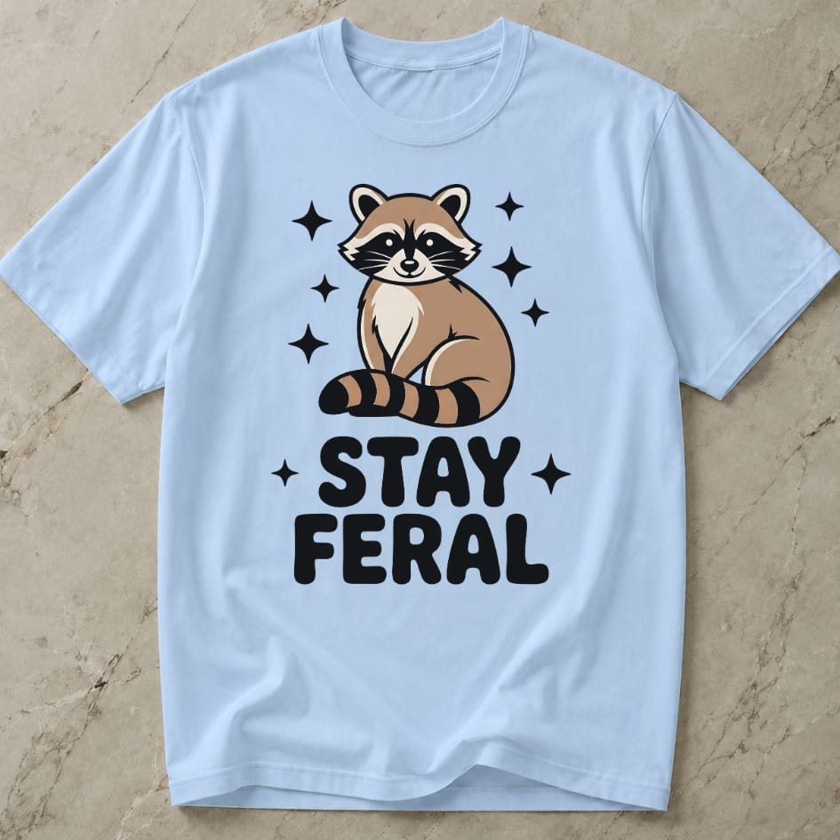 Stay Feral Raccoon T-shirt