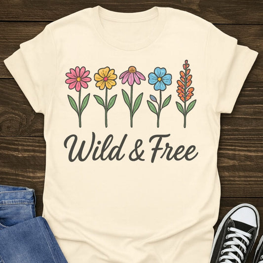 Wild & Free Flowers Tee