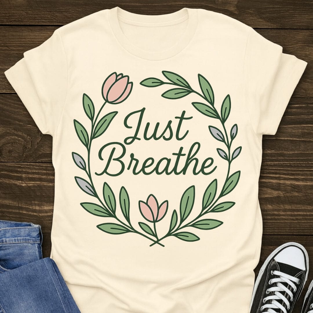 Just Breathe Flower Tee