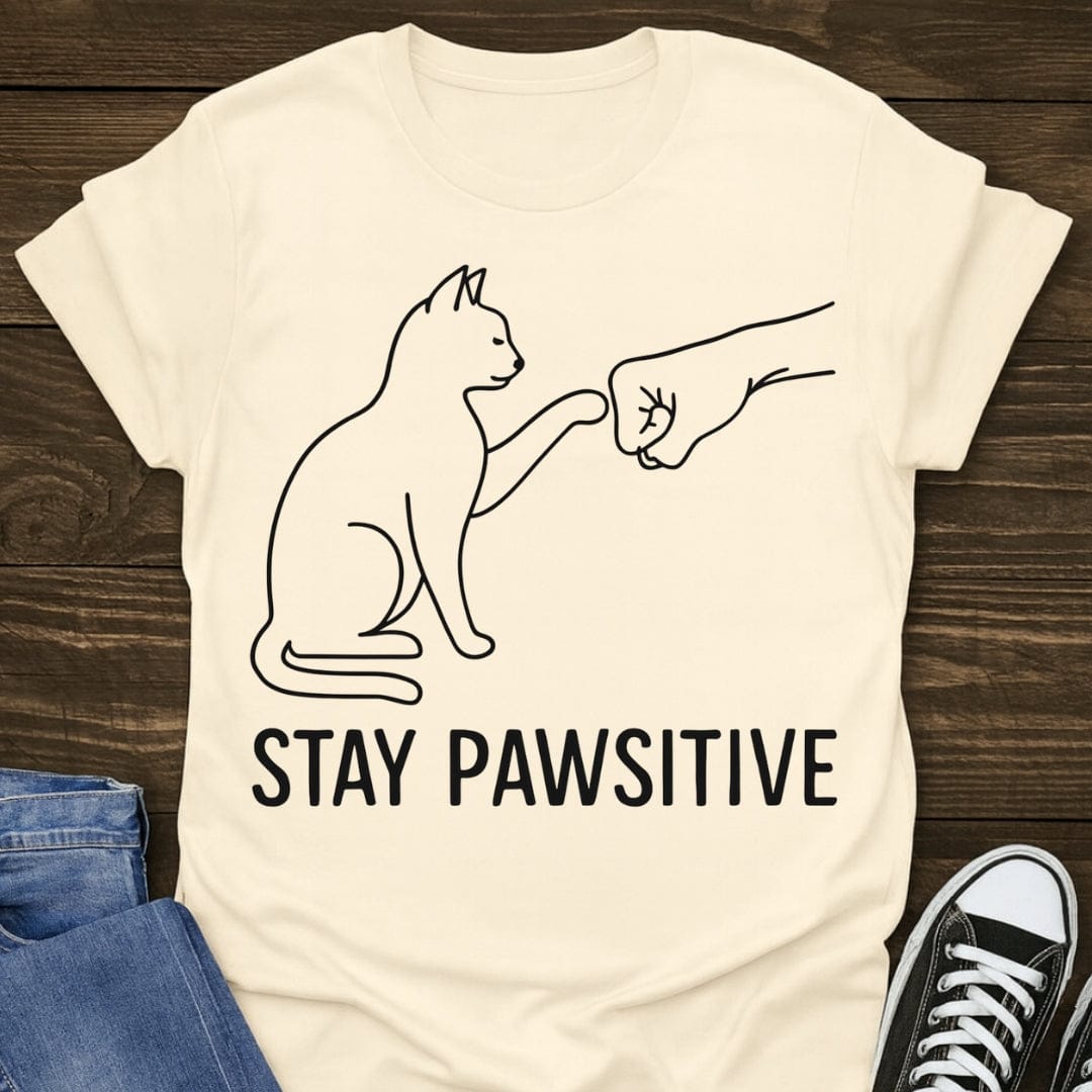 Stay Pawsitive Cat Tee
