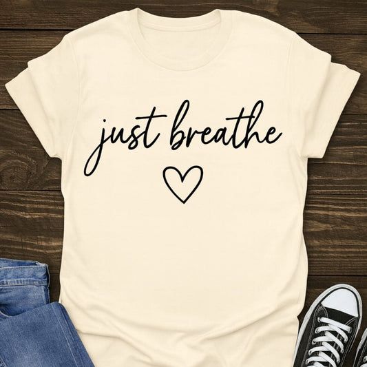 Just Breathe Heart Tee